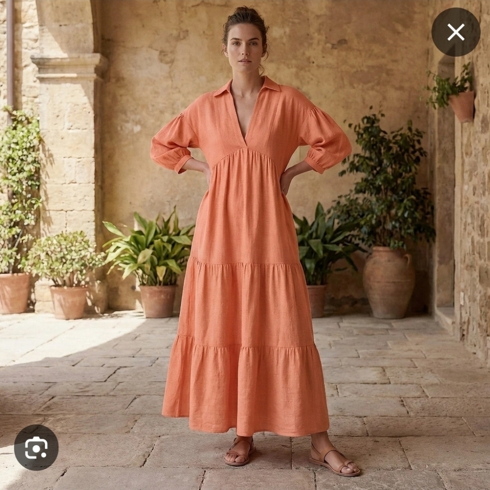 Umgee Tiered Ruffle Dress - Picture 2 of 10